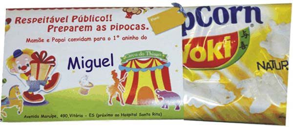 Convite Pipoca